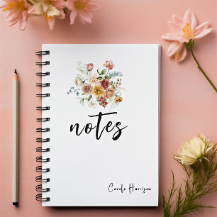 Bold Vintage Florals Red & Gold Peonies Notebook