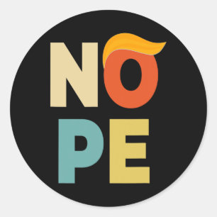 Bold Vintage Style Funny Anti-trump  Classic Round Sticker