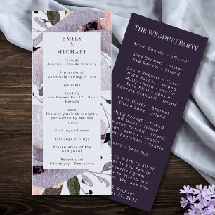 Bold Violet Plum Mauve Floral Abstract Programme