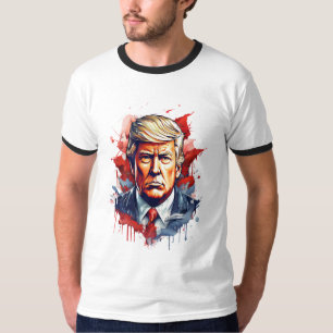 Bold Watercolor Donald Trump T-Shirt Design