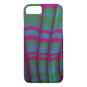 bold wavy abstract-green and pink Case-Mate iPhone case