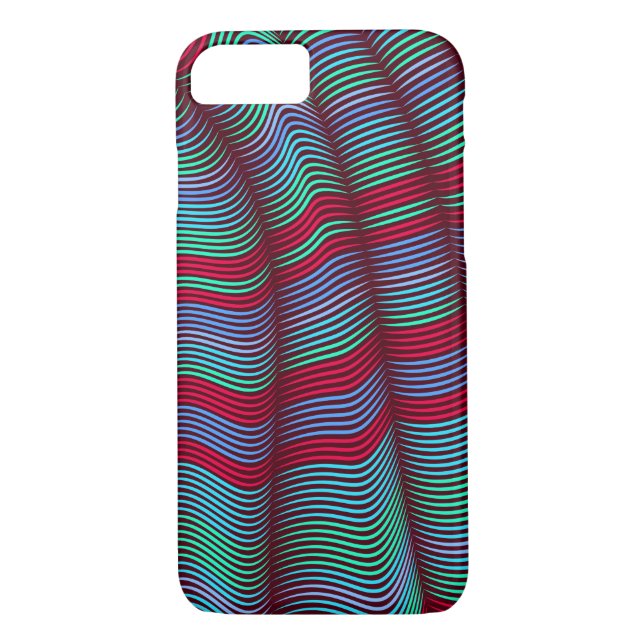 bold wavy abstract-red and blue Case-Mate iPhone case (Back)