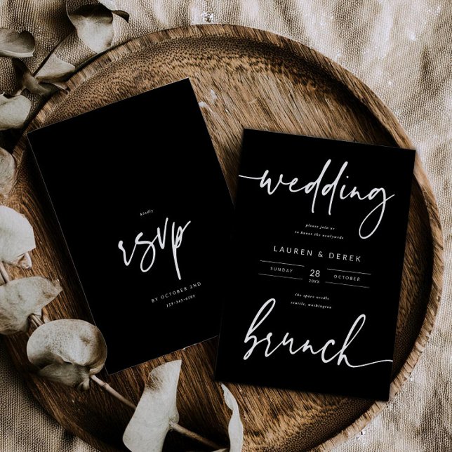 Bold Wedding Brunch Invitation Card Party Invite (Creator Uploaded)