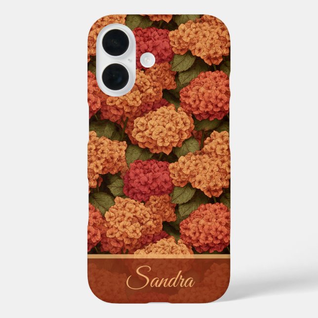 Bold Wedding Gift Hydrangeas Floral Custom Case-Mate iPhone Case (Back)