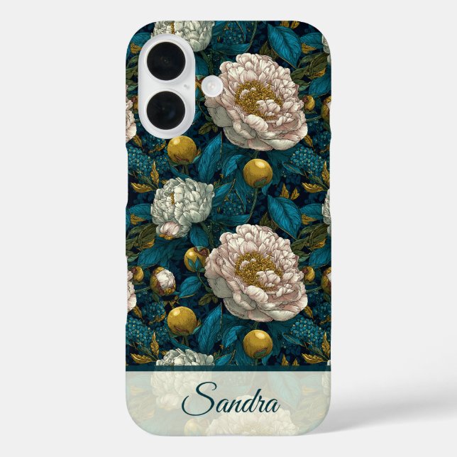 Bold Wedding Gift Peony Custom Case-Mate iPhone Case (Back)