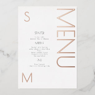 Bold Wedding Pressed Day of Menu Cards