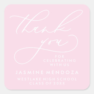 BOLD WHIMSICAL CALLIGRAPHY THANK YOU STICKER