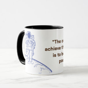 Bold White Spacewalk Astronaut Mug