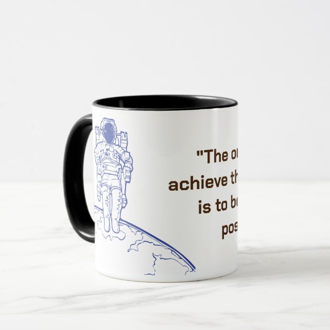 Bold White Spacewalk Astronaut Mug (Front Left)