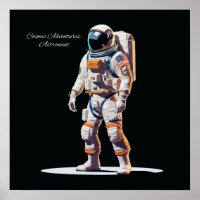 Bold White Spacewalk Astronaut