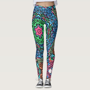 Bold Wild Mandala Inspired Pattern on Leggings