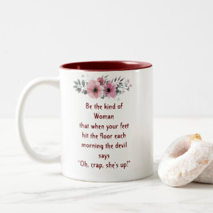 Bold Woman Mug "Oh Crap She Is Up"