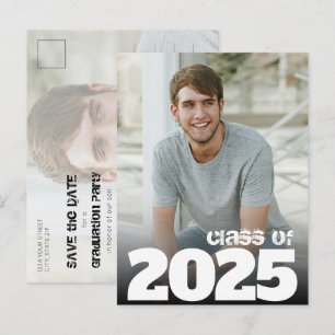 Bold Year Photo 2021 Graduation Save the Date Postcard