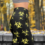 Bold Yellow and Black Biohazard Pattern Yoga Capri Leggings<br><div class="desc">Unleash Your Bold Side Turn heads and show off your fearless attitude with these Biohazard Capri leggings! Designed to make a statement, these leggings are perfect for sports or leisure wear, blending boldness with unmatched comfort. Whether you’re hitting the gym or running errands, these leggings keep you stylish and confident....</div>