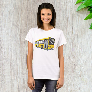 Bold Yellow City Bus Public Transport  T-Shirt