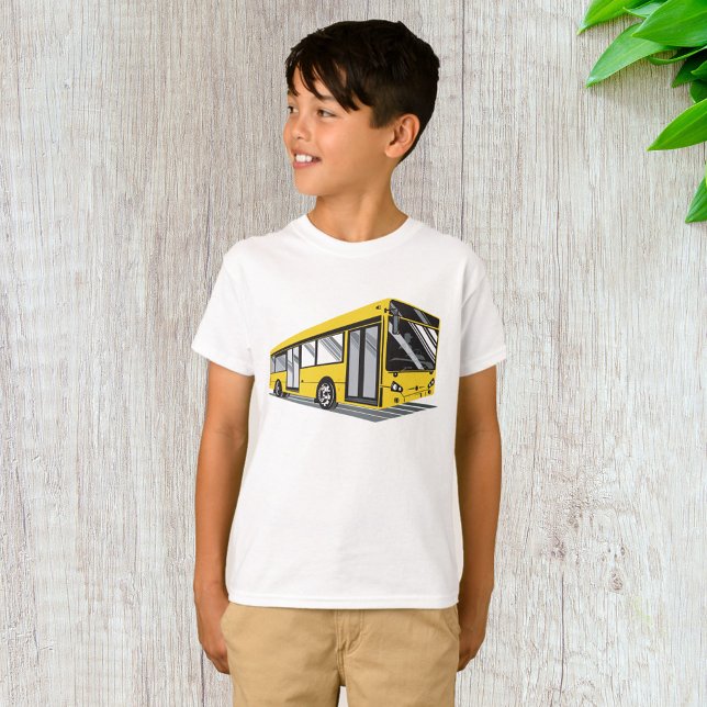 Bold Yellow City Bus Public Transport  T-Shirt (Creator Uploaded)