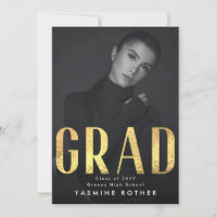Bold Yellow Gold Foil Contemporary GRAD Photo