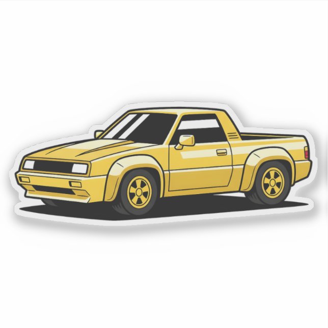 Bold Yellow Pickup Toon (Front)