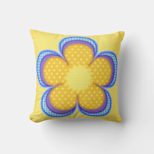 Bold Yellow with Polkadots Pillows (Front)