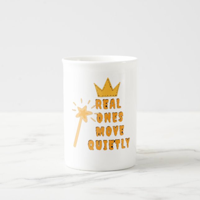 Bold Yet Silent – The Real Ones Design  Bone China Mug (Front)