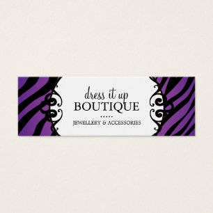 Bold Zebra Print Jewellery Designer Hang Tags