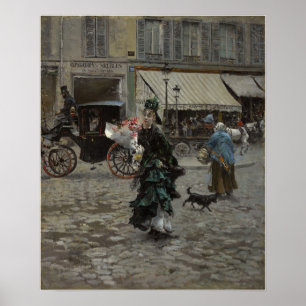 Boldini - Crossing The Street Poster