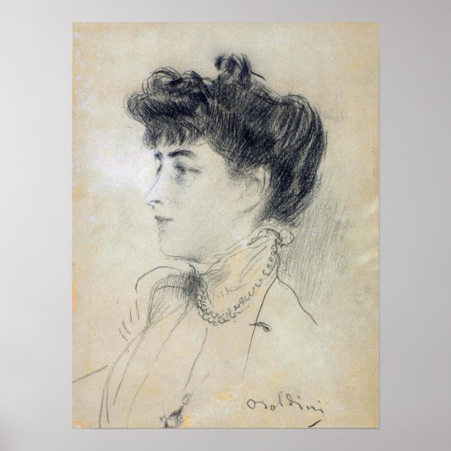 Boldini - Lady With Pearl Necklace Poster (Front)