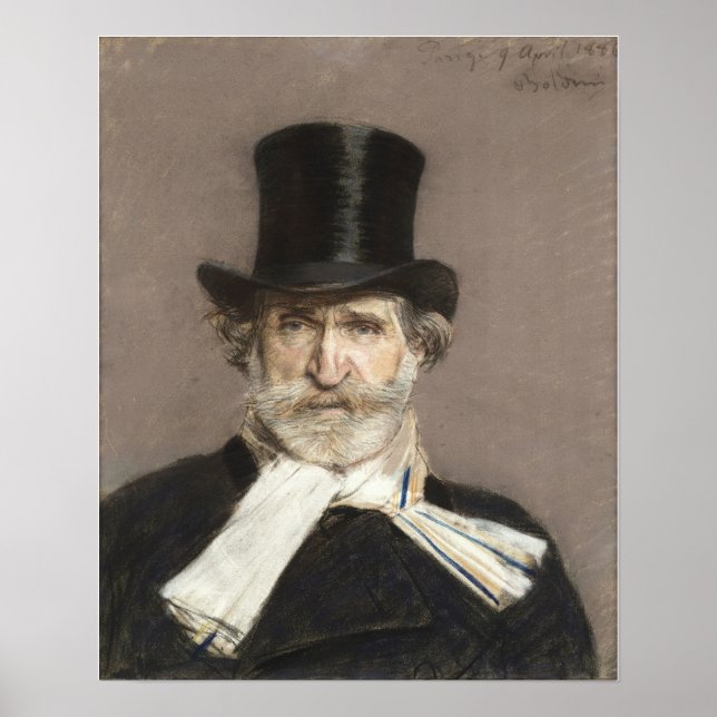 Boldini - Portrait Of Giuseppe Verdi Poster (Front)