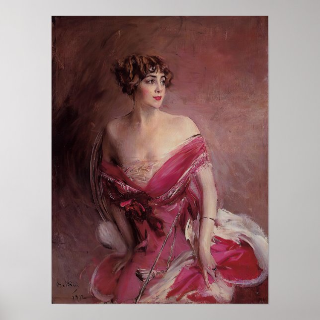 Boldini - Portrait Of Mlle De Gillespie 1912 Poster (Front)