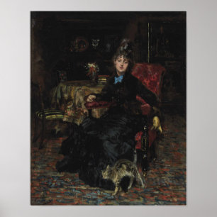 Boldini - Seated Lady With Cat 1871 Poster