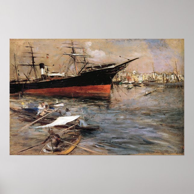 Boldini - Ships In The San Marco Basin 1899 Poster (Front)