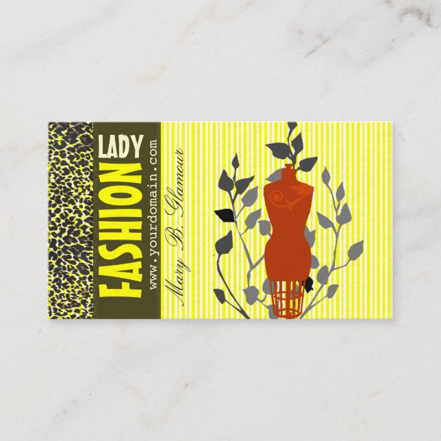Boldness Allure Leopard Pattern Fashion Designer Business Card (Front)