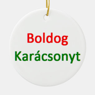 boldog karacsonyt ceramic tree decoration