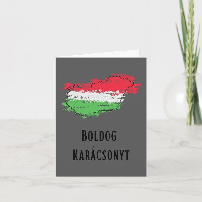 Boldog Karácsonyt, Hungarian Christmas  Card (Front)