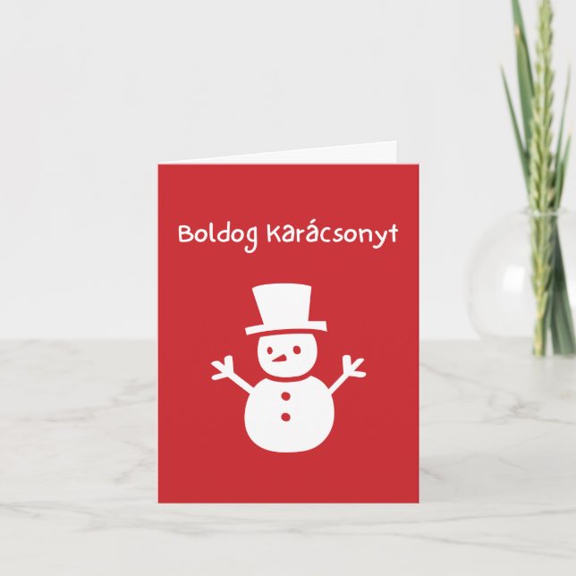 Boldog Karácsonyt Hungarian Christmas  Card (Front)