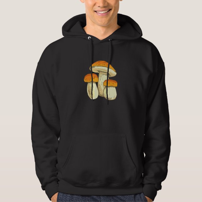 Boletus Mushrooms Collecting Mushroom Pickers Hoodie (Front)