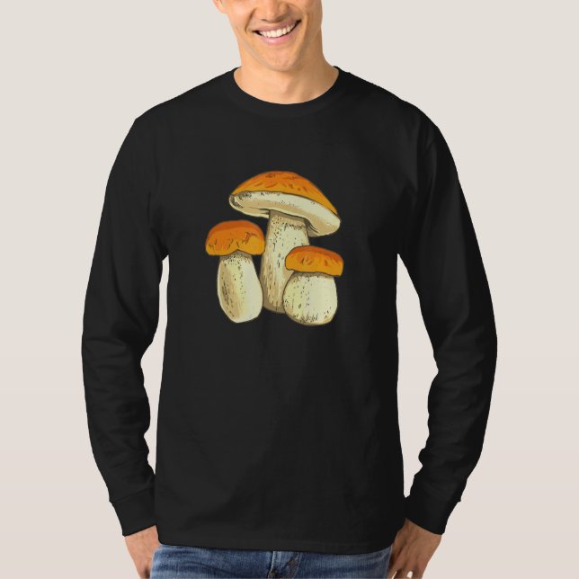 Boletus Mushrooms Collecting Mushroom Pickers T-Shirt (Front)