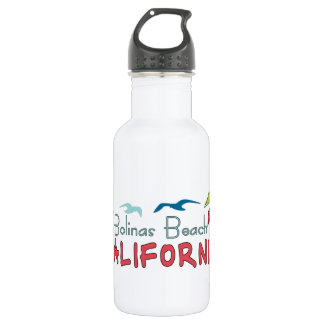 Bolinas Beach California artsy palms 532 Ml Water Bottle