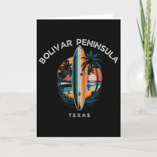 Bolivar Peninsula Texas Men Women Surfing  Card
