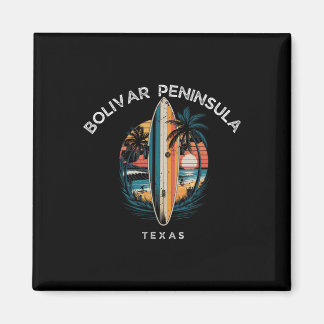 Bolivar Peninsula Texas Men Women Surfing  Magnet