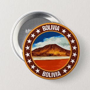 Bolivia 7.5 cm round badge