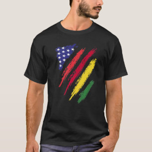 Bolivia American Grown Flag USA Patriot Heritage M T-Shirt