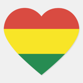 Bolivia/Bolivian (Civil) Heart Flag Sticker
