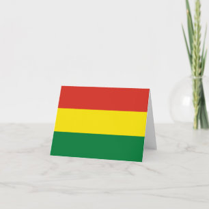 Bolivia (Bolivian) Flag Card
