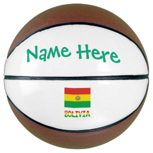 Bolivia Bolivian Flag Green Personalized  Basketball