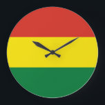 Bolivia (Bolivian) Flag Large Clock<br><div class="desc">Customisable World Flag Products - Please feel free to add your own text.</div>