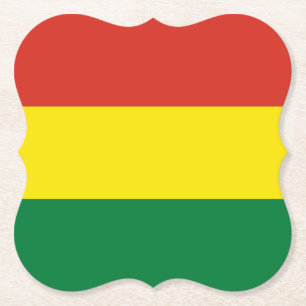 Bolivia (Bolivian) Flag Paper Coaster