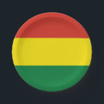 Bolivia (Bolivian) Flag Paper Plate<br><div class="desc">Customisable World Flag Products - Please feel free to add your own text.</div>