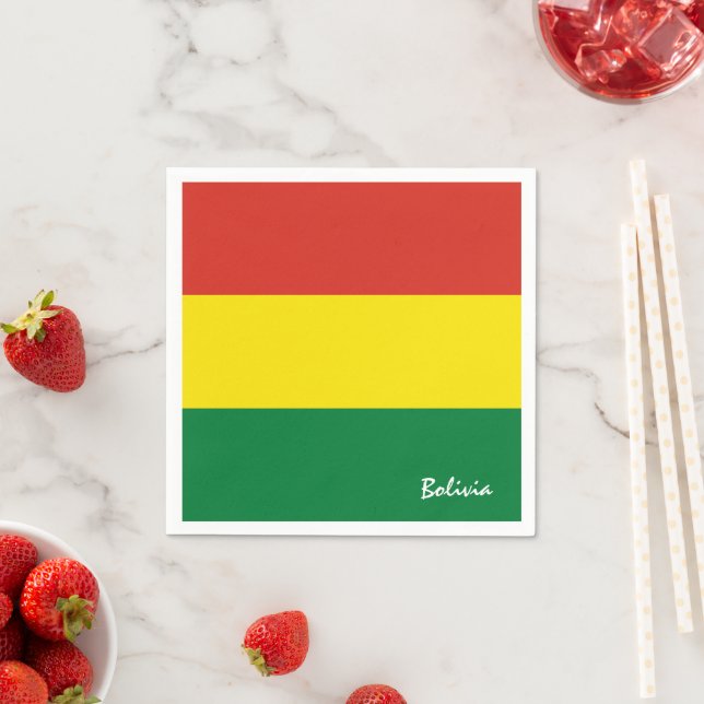 Bolivia & Bolivian Flag party fashion /sports fans Napkin (Insitu)