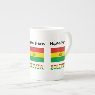 Bolivia Bolivian Flag Personalised Bone China Mug